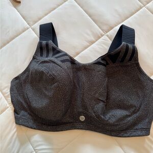 Livi Active Gray Sports Bra Full Coverage Moisture-Wicking